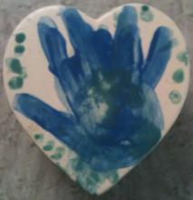 Handprint Heart  FREE DOWNLOAD